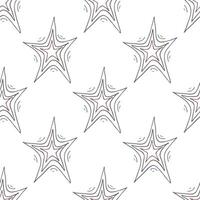 Seamless pattern with cute stars doodle for decorative print, wrapping paper, greeting cards, wallpaper and fabric vector