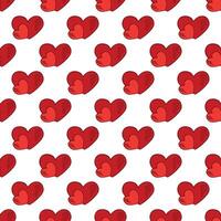Seamless pattern with hand drawn heart doodle for decorative print, wrapping paper, greeting cards and fabric vector