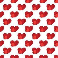 Seamless pattern with hand drawn heart doodle for decorative print, wrapping paper, greeting cards and fabric vector