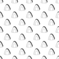 Seamless pattern with onigiri for decorative print, wrapping paper, menu, wallpaper and fabric vector