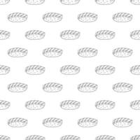 Seamless pattern with sushi for decorative print, wrapping paper, menu, wallpaper and fabric vector