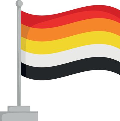 Lithsexual pride flag isolated on white background Illustration