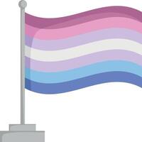 Bigender pride flag isolated on white background Illustration vector