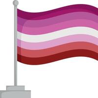 Lesbian pride flag isolated on white background Illustration vector