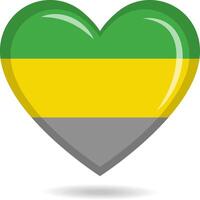 Lithromantic pride flag in heart shape illustration vector