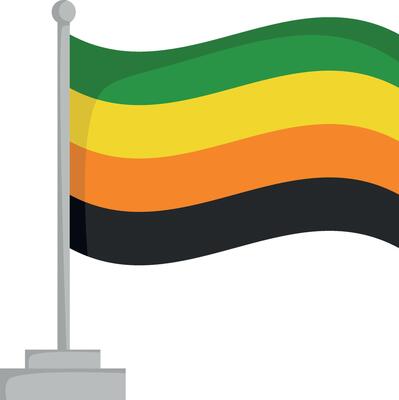 Aromantic pride flag isolated on white background Illustration