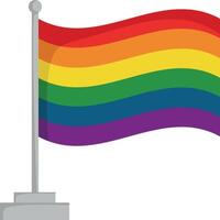 arco iris orgullo bandera aislado en blanco antecedentes ilustración vector