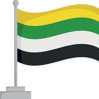 skoliosexual orgullo bandera aislado en blanco antecedentes ilustración vector