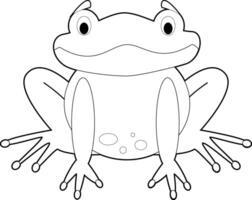 Easy Coloring Animals for Kids. Frog vector