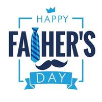 Happy Father's Day square card, gift card design vector