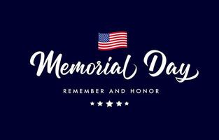 Happy Memorial Day social media poster. Creative graphic vector