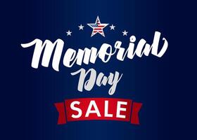 Memorial Day USA sale banner, promo design, special offer concept vector