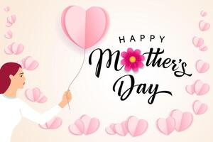 Happy Mother's Day network timeline stories creative post vector