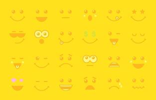 Cute creative digital background with the set of emotions. Social network icons collection. Isolated symbols. Network yellow faces. Greeting card sample blank. Backdrop template. vector