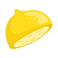 Lemon simple illustration. Ripe juicy fruit. Bright cartoon flat clipart vector