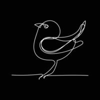 Bird minimal design hand drawn one line style drawing, Bird one line art continuous drawing, Bird single line art vector