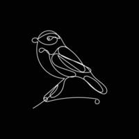 Bird minimal design hand drawn one line style drawing, Bird one line art continuous drawing, Bird single line art vector