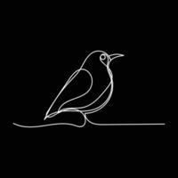 Bird minimal design hand drawn one line style drawing, Bird one line art continuous drawing, Bird single line art vector