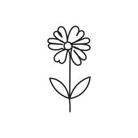 flower plant minimal design hand drawn one line style drawing, flower plant one line art continuous drawing, flower plant single line art vector