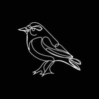 Bird minimal design hand drawn one line style drawing, Bird one line art continuous drawing, Bird single line art vector