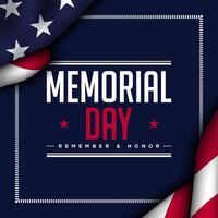 Memorial Day Background Design. vector