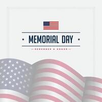 Memorial Day Background Design. vector