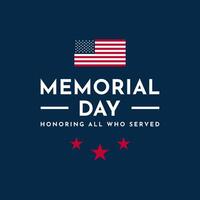 Memorial Day Background Illustration. vector