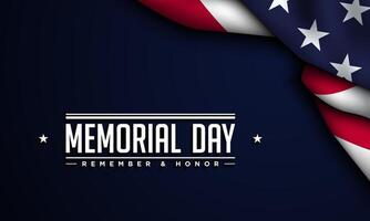 Memorial Day Background Design. vector