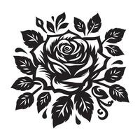 Rose with hand minimal design hand drawn one line style drawing, one line art continuous drawing, rose with hand single line art vector