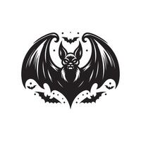 Halloween bat design, Halloween bat silhouette vector