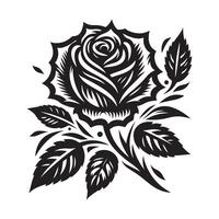 Rose with hand minimal design hand drawn one line style drawing, one line art continuous drawing, rose with hand single line art vector