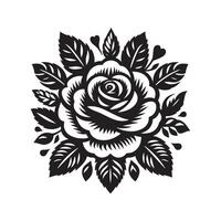 Rose with hand minimal design hand drawn one line style drawing, one line art continuous drawing, rose with hand single line art vector