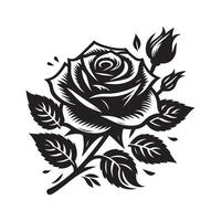 Rose with hand minimal design hand drawn one line style drawing, one line art continuous drawing, rose with hand single line art vector