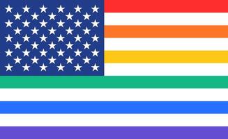 Poster of rainbow United States of America flag vector