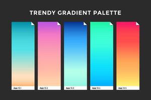 Trendy gradient swatches vector