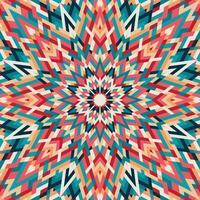 Kaleidoscope geometric colorful pattern. Abstract background vector