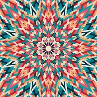 Kaleidoscope geometric colorful pattern. Abstract background vector