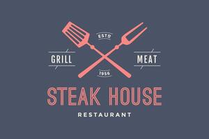 Label of Steak House vector