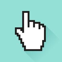 Set of social media icon. ursor hand vector