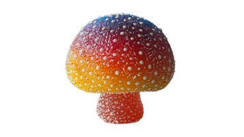 Colorful candy mushroom on a transparent background png