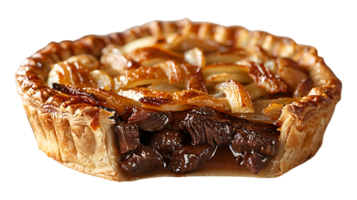 Fresh tasty meat pie on transparent background png