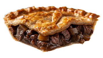 Fresh tasty meat pie on transparent background png