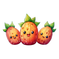 kawaii style cute corn on a transparent background png