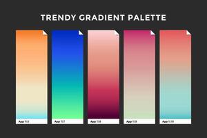 Trendy gradient swatches vector