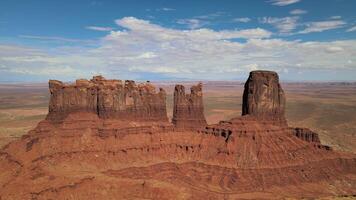 Massive Rock Formation in Monument Valley Desert video
