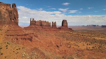 Massive Rock Formation in Monument Valley Desert video