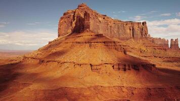 Massive Rock Formation in Monument Valley Desert video