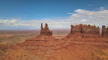 Massive Rock Formation in Monument Valley Desert video