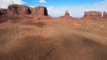 Aerial View of Desert Landscape With Mountains video