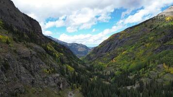 majestoso montanha vale com rio dentro Silverton, Colorado video